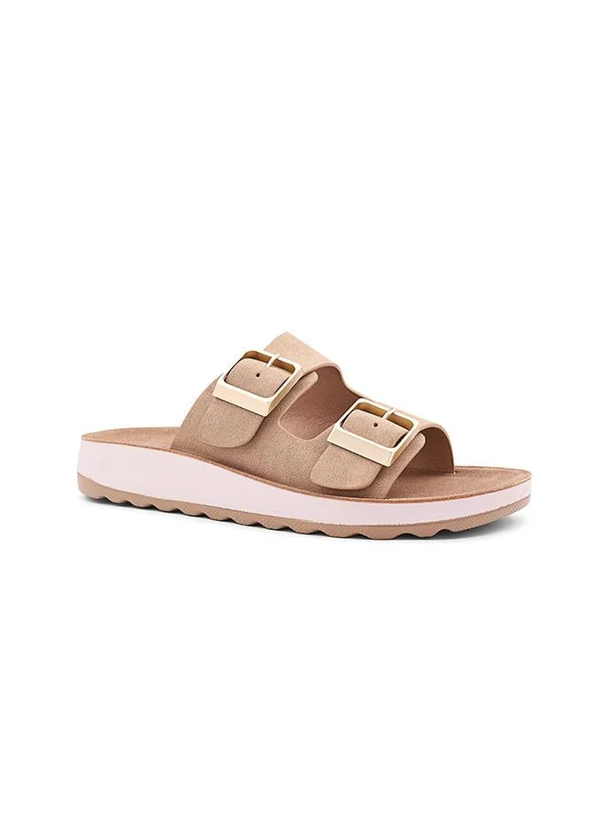 كابلي أحذية نسائية مسطحة مثقوبة